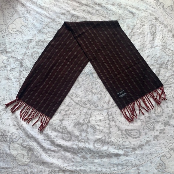 Christian Dior Monsieur Cashmaire 100% Acrylic Scarf Made In Japan 48” Red - Picture 1 of 5